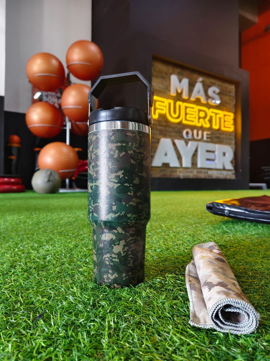 Botella térmica pixelada